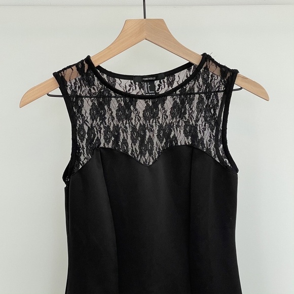Forever 21 Lace Black Sweetheart Formal Mini Bodycon Dress - Picture 8 of 8